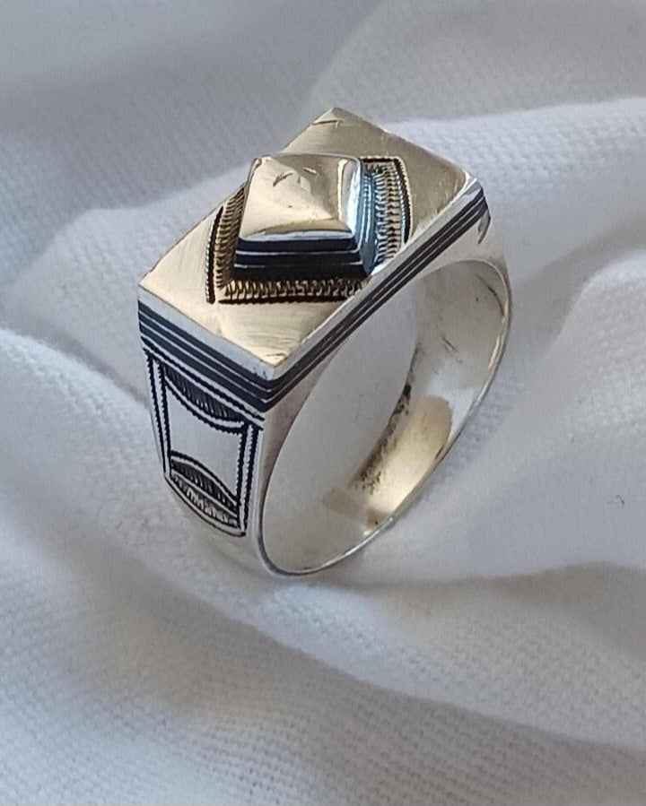 Bague touareg en argent massif