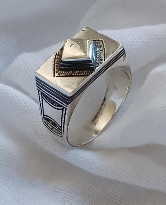 Bague touareg en argent massif