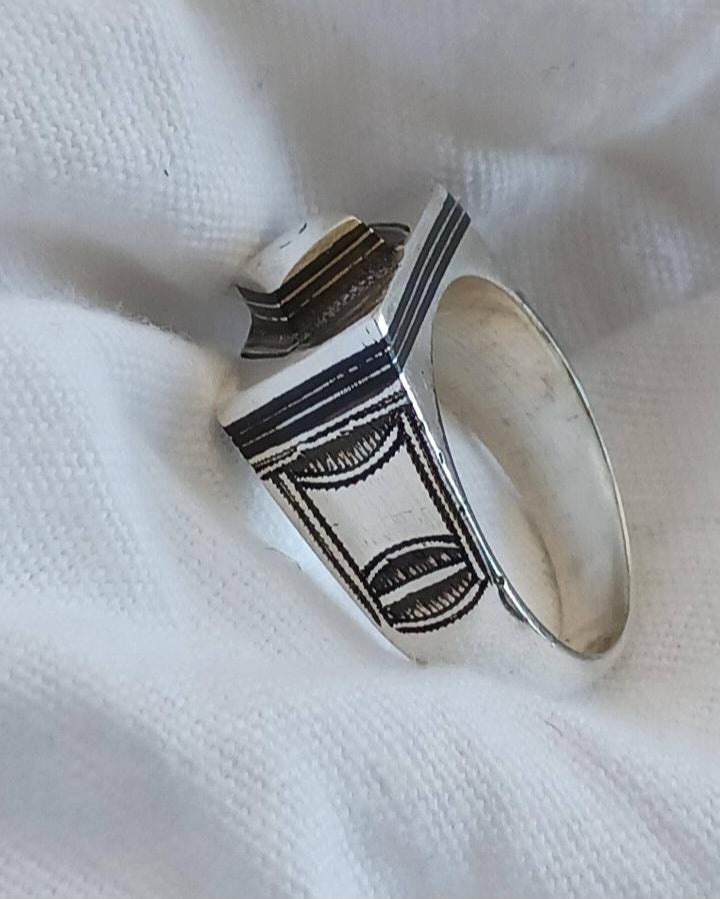 Bague touareg en argent massif