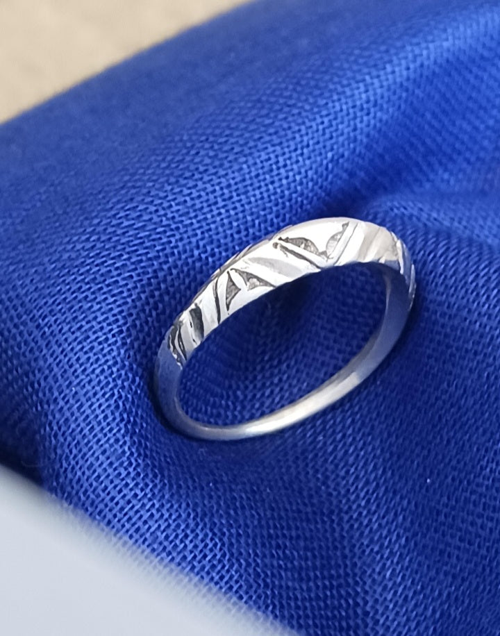 Bague touareg en argent massif