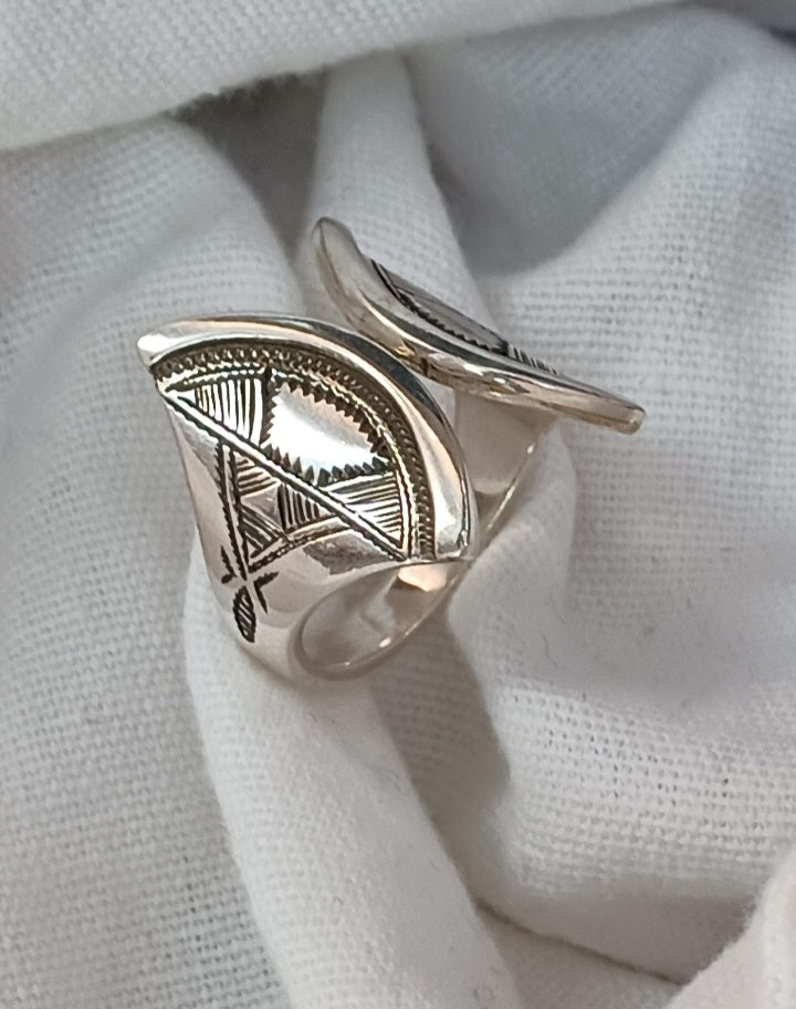 Bague touareg en argent massif