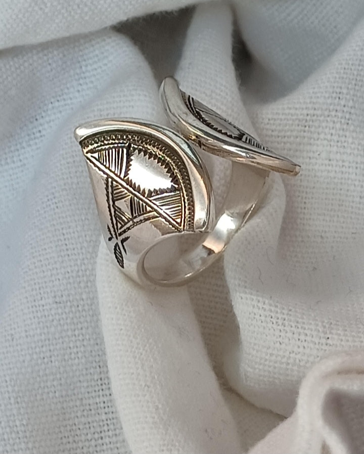 Bague touareg en argent massif