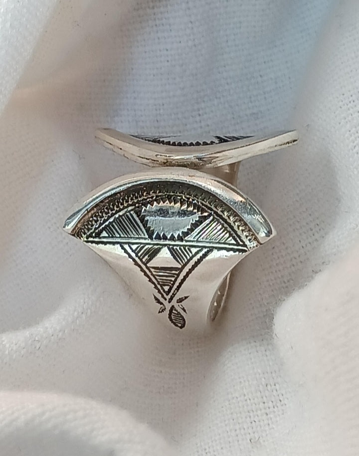 Bague touareg en argent massif