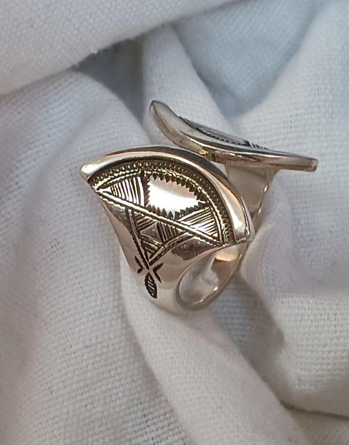 Bague touareg en argent massif