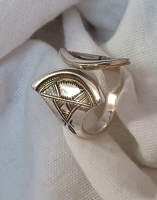 Bague touareg en argent massif