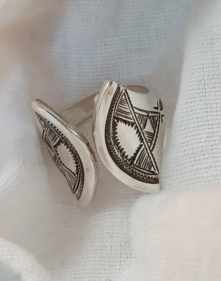Bague touareg en argent massif