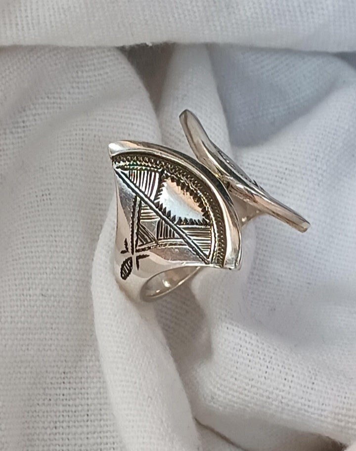 Bague touareg en argent massif