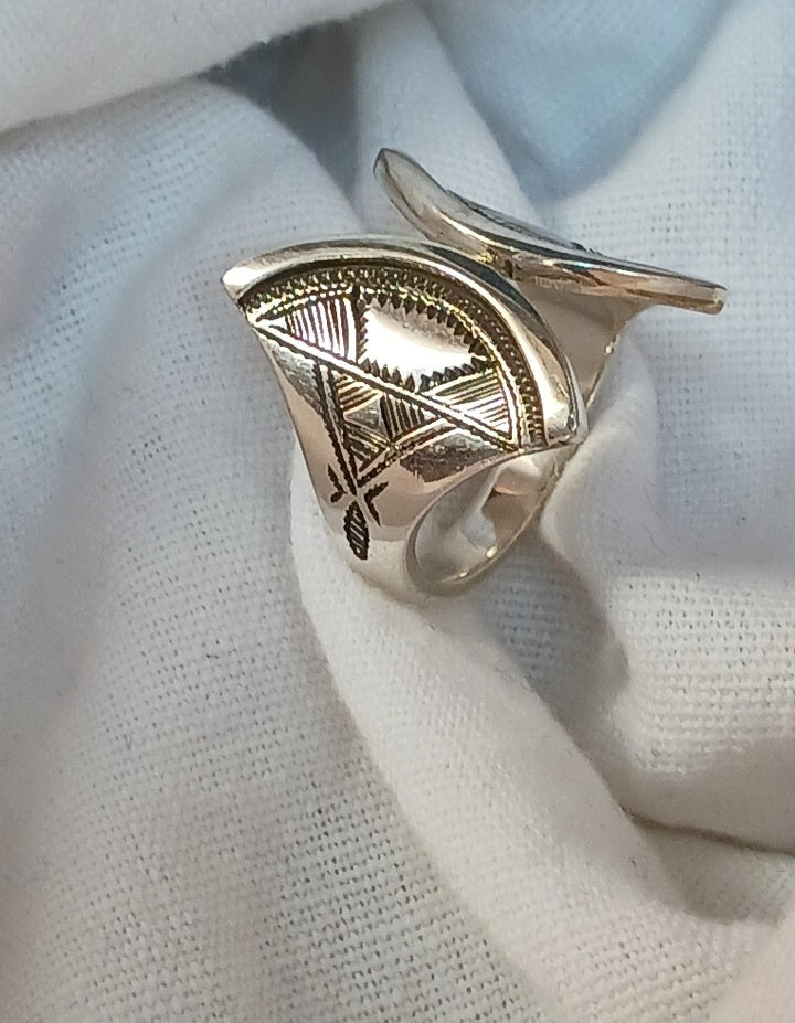 Bague touareg en argent massif