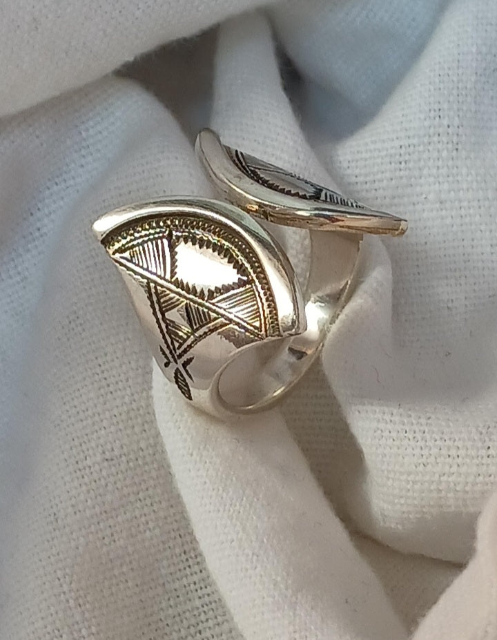 Bague touareg en argent massif