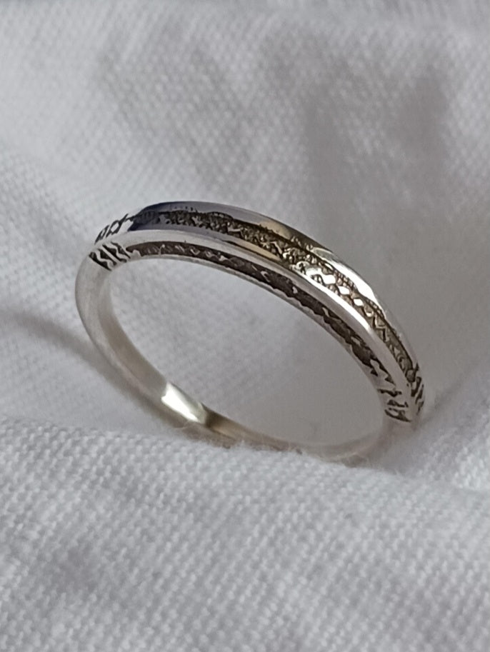 Bague touareg en argent massif