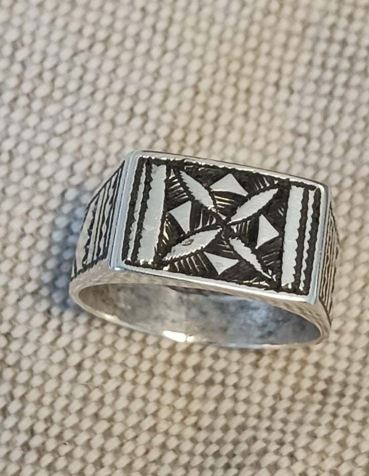 Bague touareg en argent massif