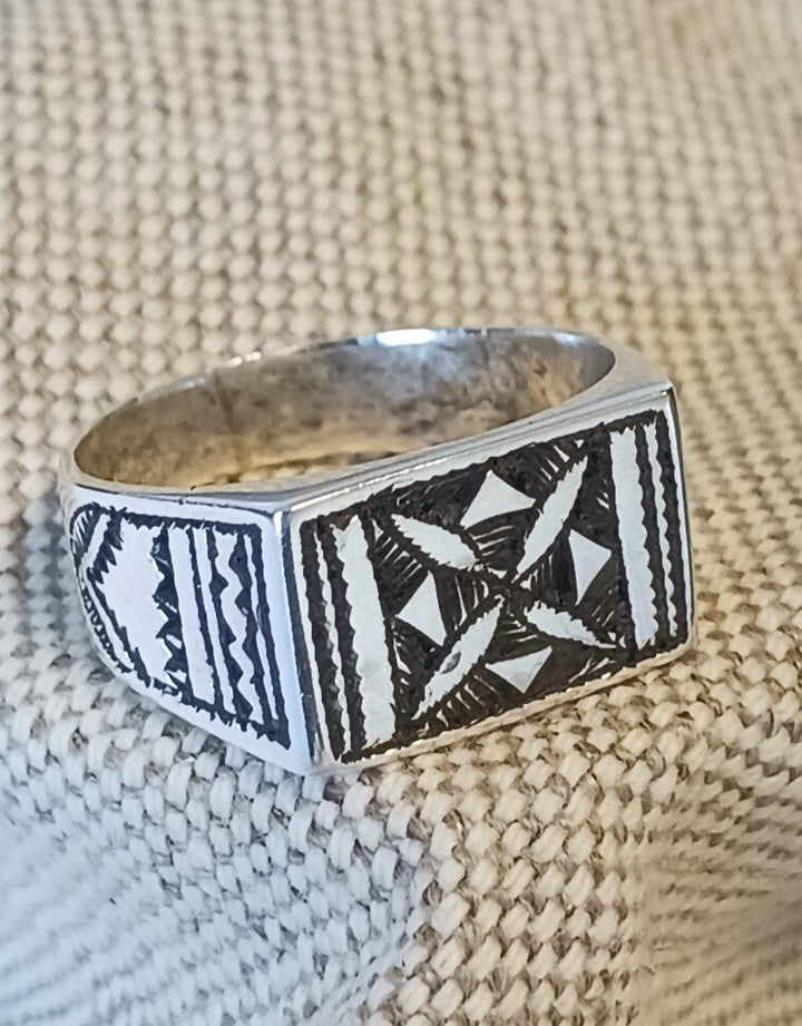 Bague touareg en argent massif