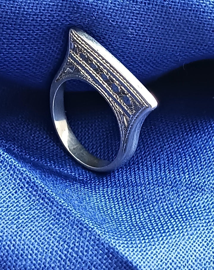 Bague touareg en argent massif