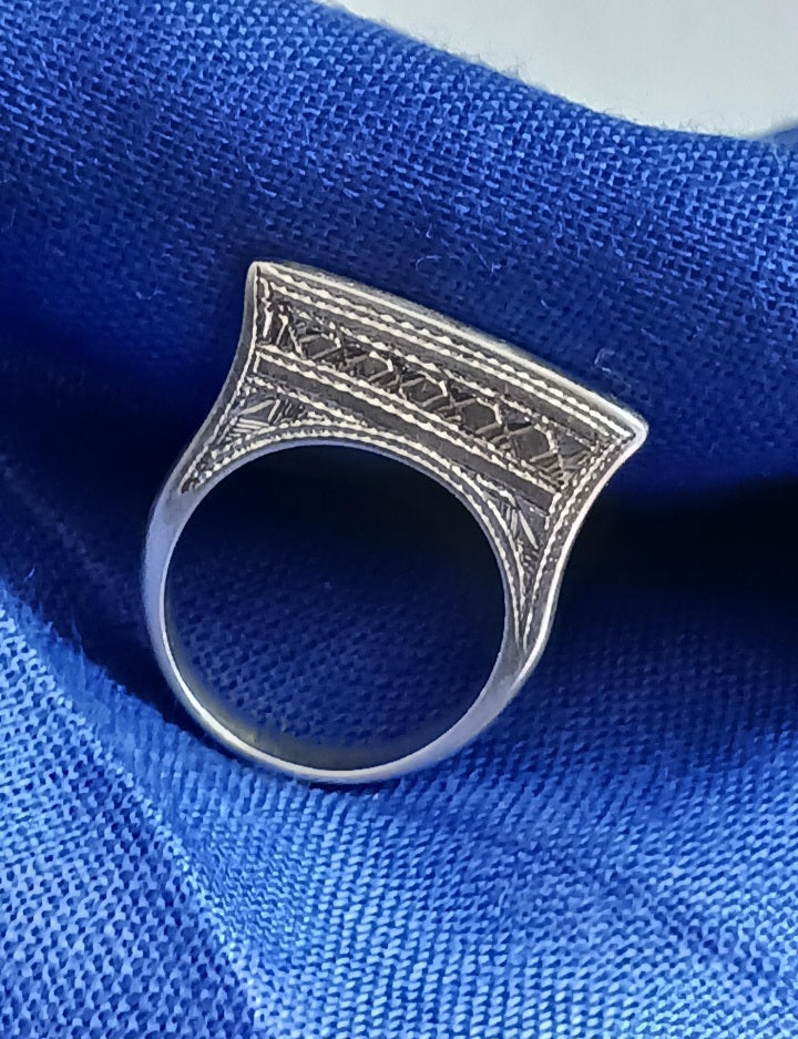 Bague touareg en argent massif