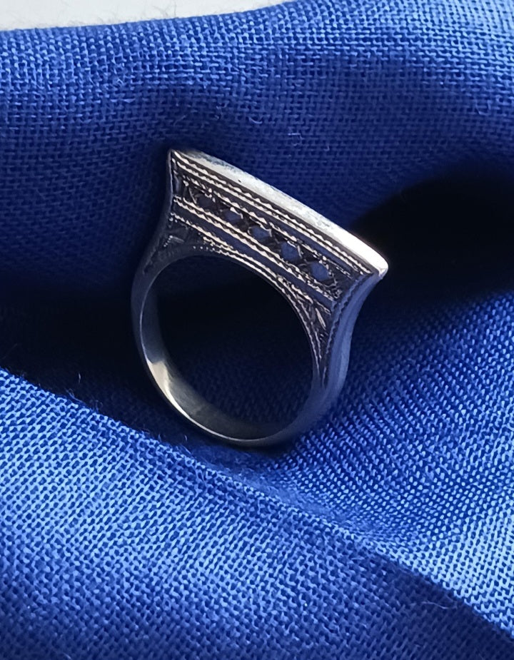 Bague touareg en argent massif