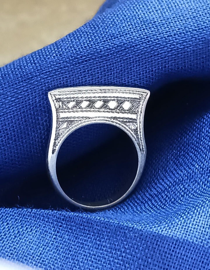Bague touareg en argent massif