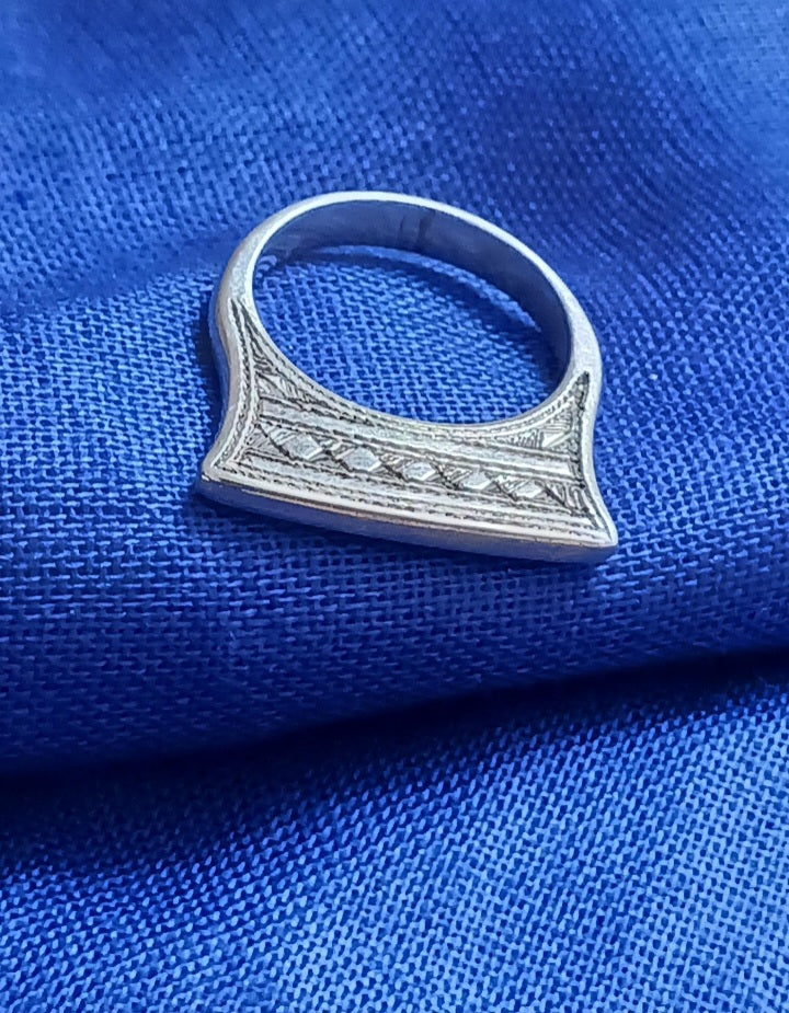 Bague touareg en argent massif