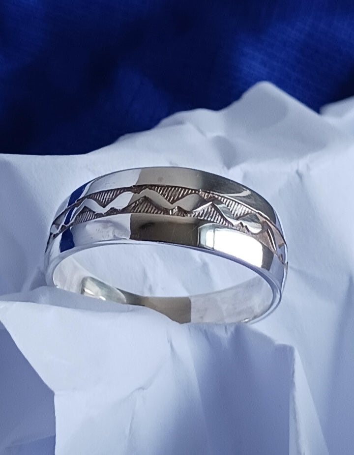 Bague touareg en argent massif