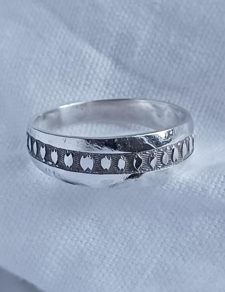 Bague touareg en argent massif