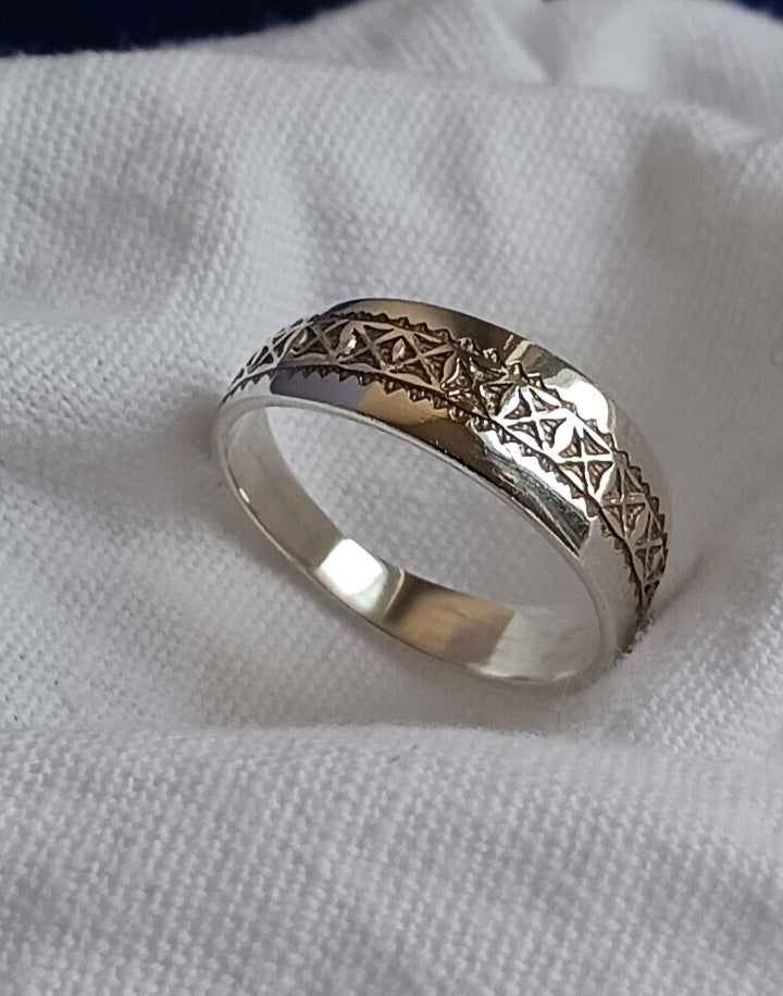 Bague touareg en argent massif