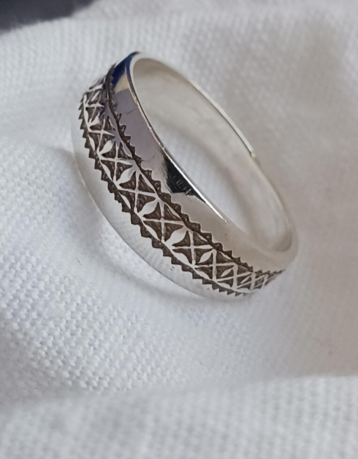 Bague touareg en argent massif