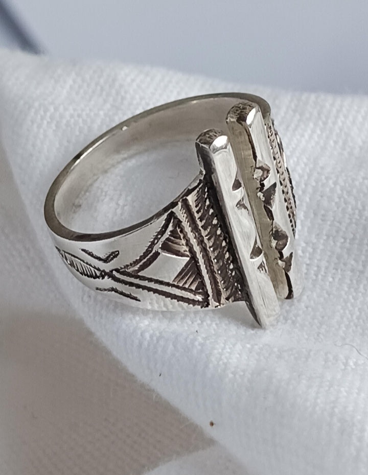 Bague touareg en argent massif