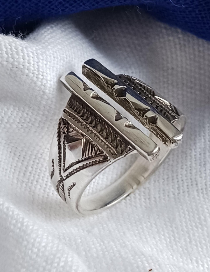 Bague touareg en argent massif