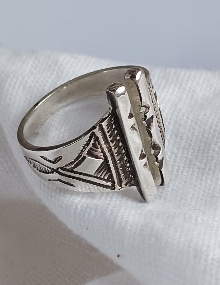 Bague touareg en argent massif