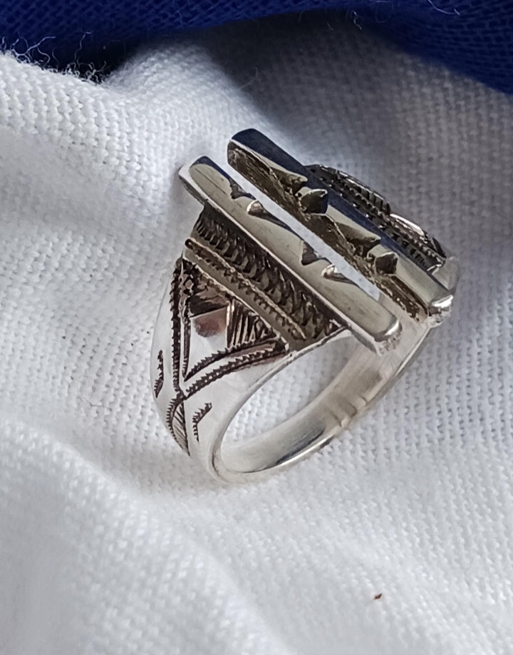 Bague touareg en argent massif