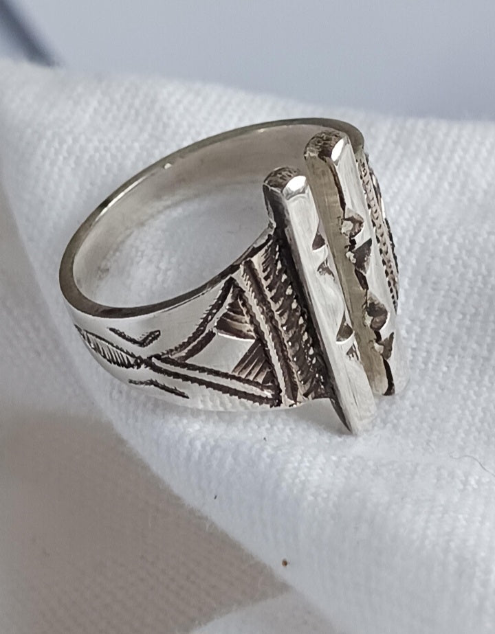 Bague touareg en argent massif