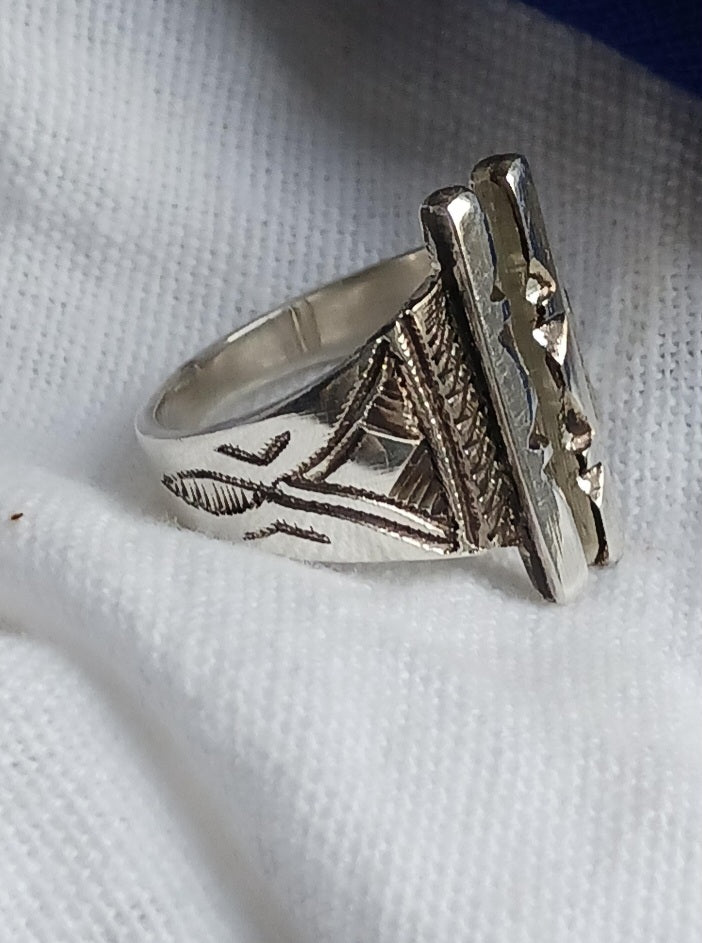 Bague touareg en argent massif