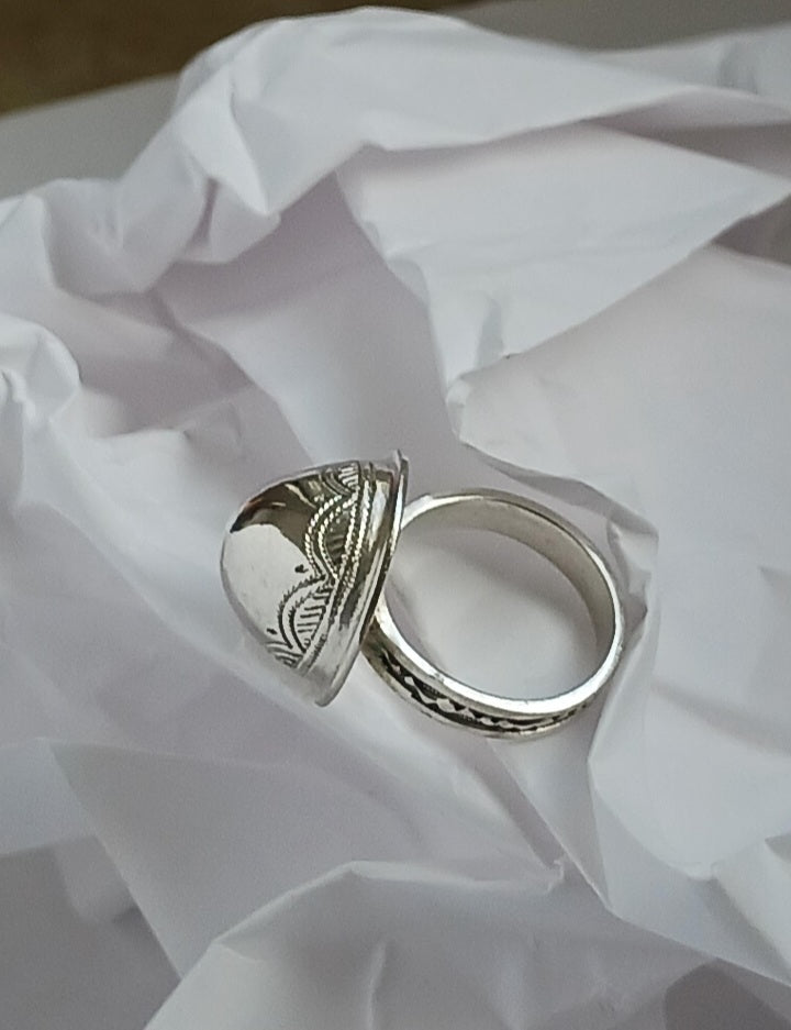 Bague touareg en argent massif