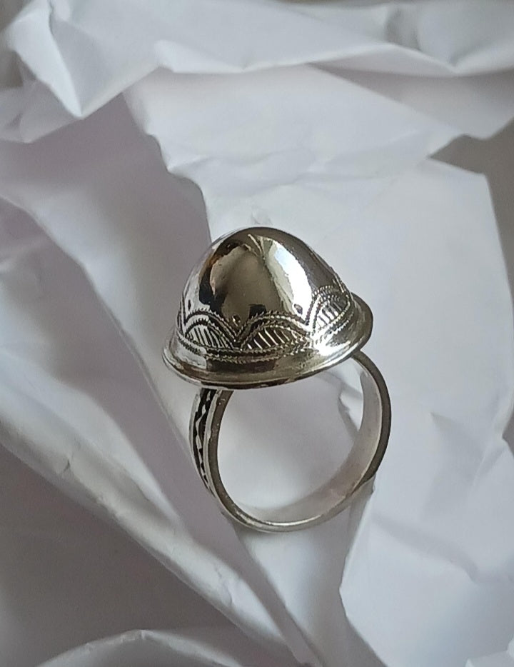 Bague touareg en argent massif