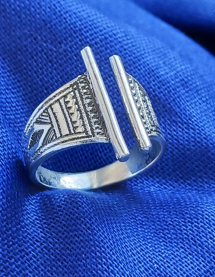 Bague touareg en argent massif