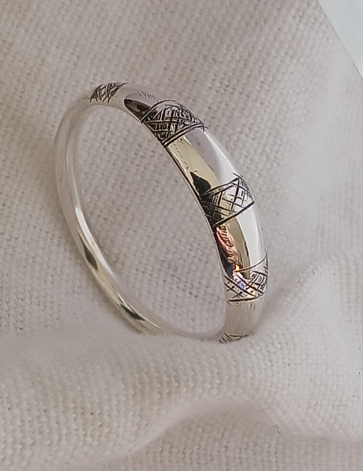 Bague touareg en argent massif