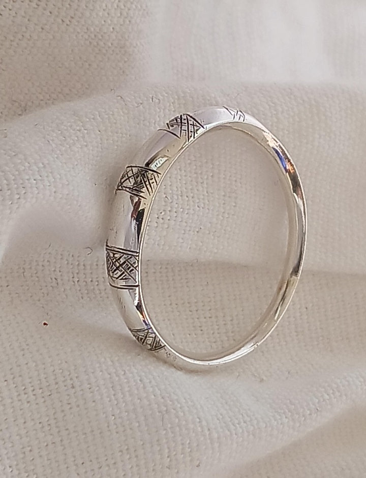 Bague touareg en argent massif