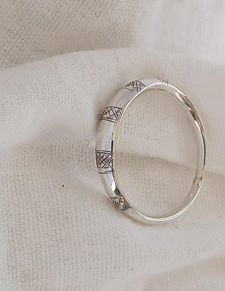 Bague touareg en argent massif