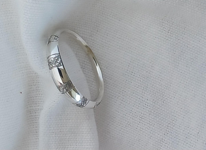 Bague touareg en argent massif