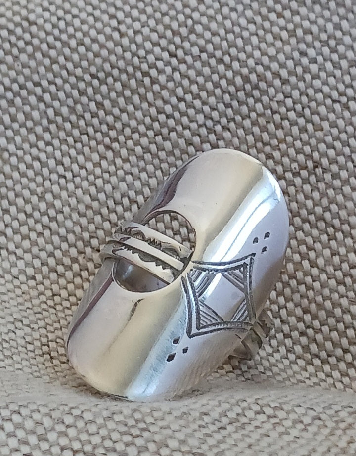 Bague touareg en argent massif