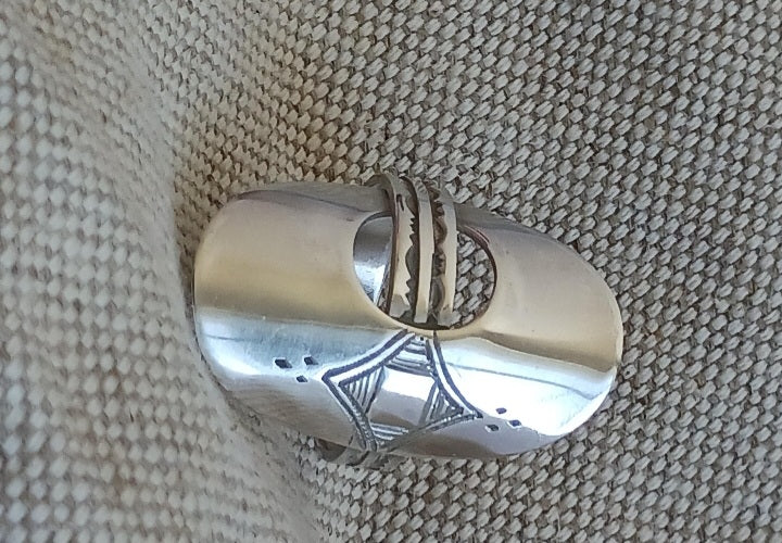 Bague touareg en argent massif
