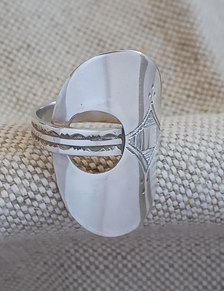 Bague touareg en argent massif