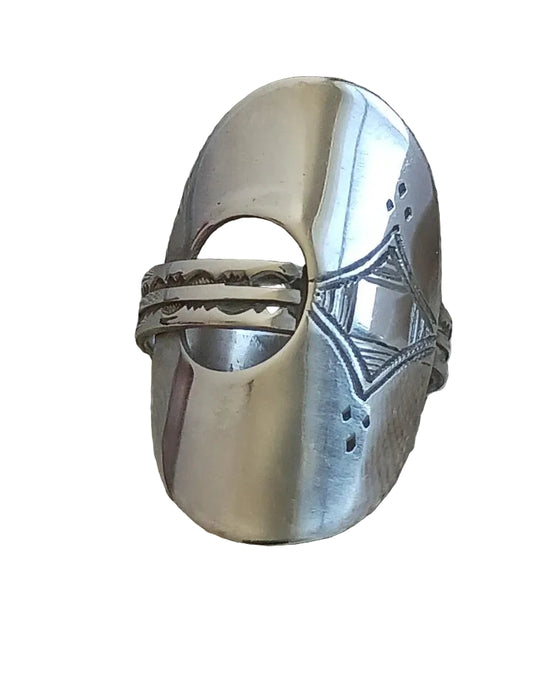 Bague touareg en argent massif