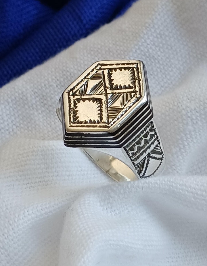 Bague touareg en argent massif
