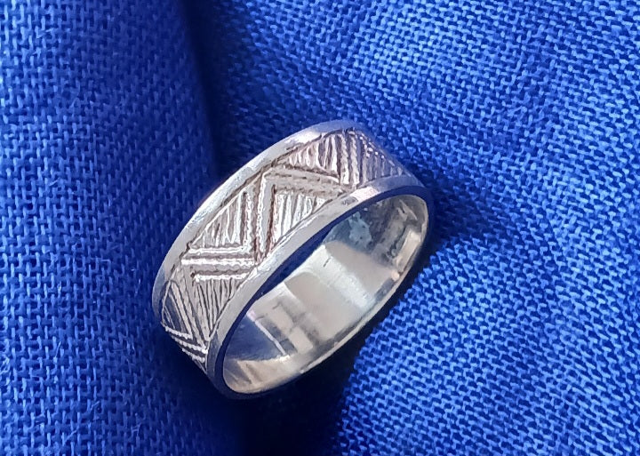 Bague touareg en argent massif