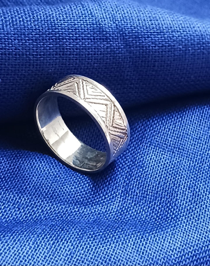 Bague touareg en argent massif