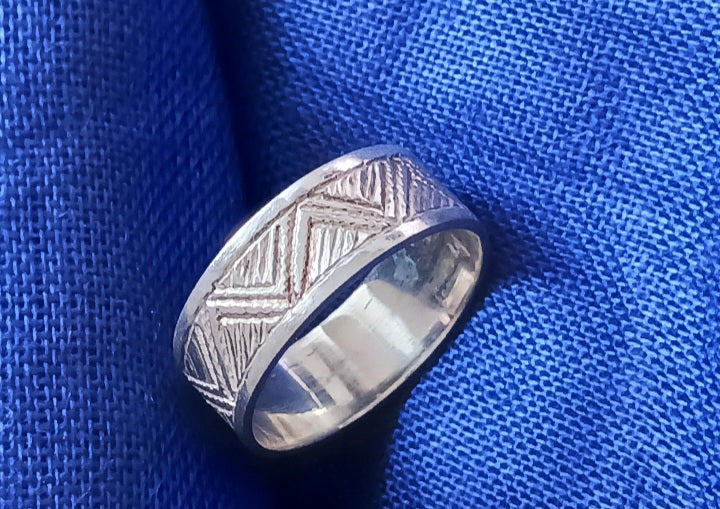 Bague touareg en argent massif