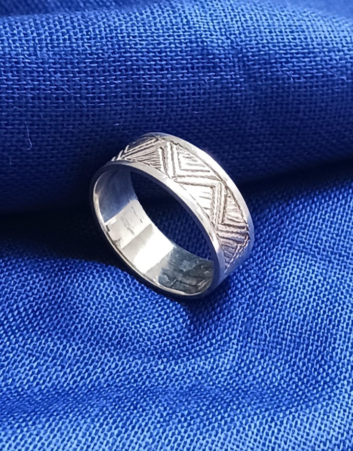 Bague touareg en argent massif
