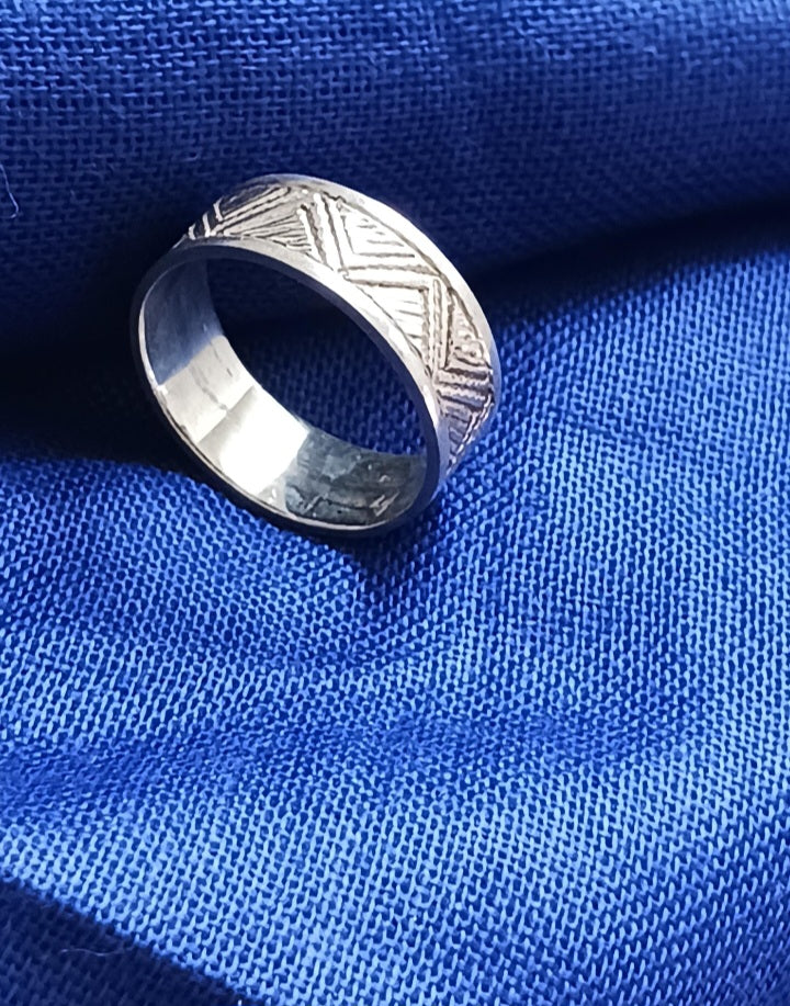 Bague touareg en argent massif