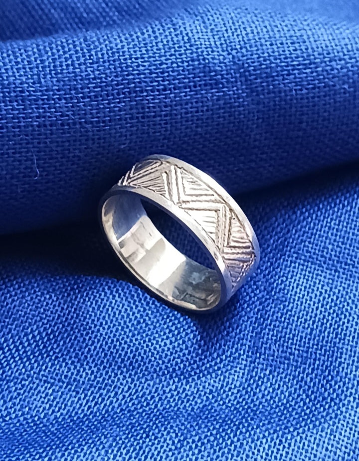 Bague touareg en argent massif