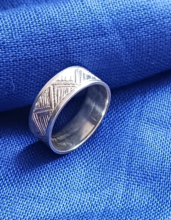 Bague touareg en argent massif